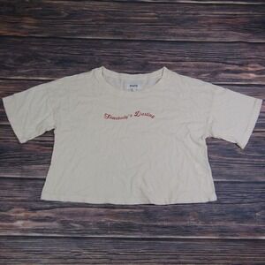 MATE The Label NEW Womens Medium Ivory White Roxy Tee Shirt Somebodys Darling